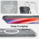 Skaidrus (Baltas) dėklas Apple iPhone 16 Plus telefonui "Spigen Ultra Hybrid MAG Magsafe"