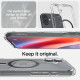 Skaidrus (Carbon Fiber) dėklas Apple iPhone 16 telefonui "Spigen Ultra Hybrid MAG Magsafe"