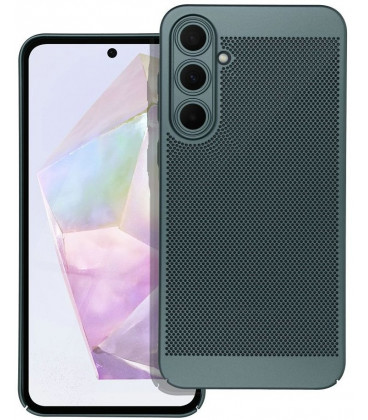 Žalias perforuotas dėklas Samsung Galaxy A35 5G telefonui "Breezy Case"