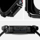 Juodas dėklas Apple Watch 10 (42 mm) laikrodžiui "Spigen Rugged Armor"