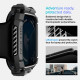 Juodas dėklas Apple Watch 10 / 11 (42 mm) laikrodžiui "Spigen Rugged Armor"