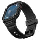 Matinis juodas dėklas - apyrankė Apple Watch 10 / 11 (42mm) laikrodžiui "Spigen Rugged Armor PRO"