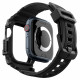 Matinis juodas dėklas - apyrankė Apple Watch 10 / 11 (42mm) laikrodžiui "Spigen Rugged Armor PRO"
