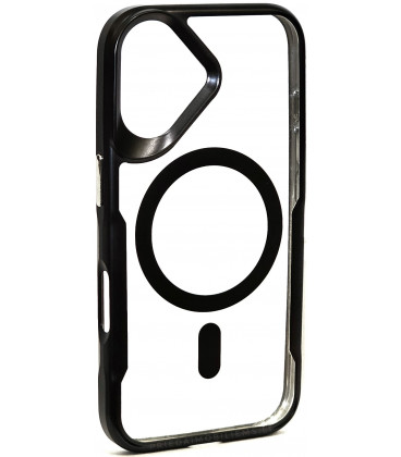 Juodas / skaidrus dėklas Apple iPhone 16 telefonui "Ergofit Case"