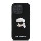 Juodas dėklas Apple iPhone 16 Pro Max telefonui "Karl Lagerfeld Liquid Silicone Karl Head MagSafe Case"