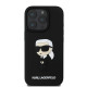 Juodas dėklas Apple iPhone 16 Pro Max telefonui "Karl Lagerfeld 3D Rubber Ikonik Case"