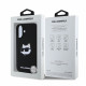 Juodas dėklas Apple iPhone 16 telefonui "Karl Lagerfeld Liquid Silicone Choupette Head MagSafe Case"