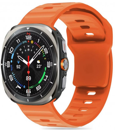 Oranžinė apyrankė Samsung Galaxy Watch Ultra (47mm) laikrodžiui "Tech-Protect Silicone Line"