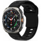 Juoda apyrankė Samsung Galaxy Watch Ultra (47mm) laikrodžiui "Tech-Protect Silicone Line"