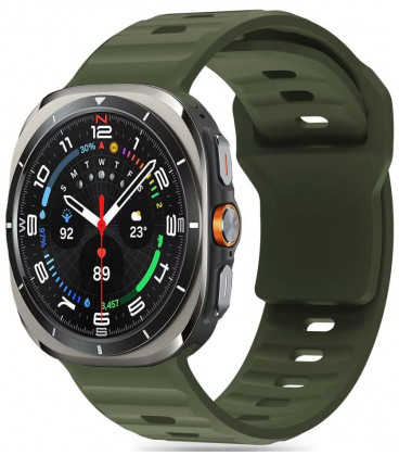 Žalia apyrankė Samsung Galaxy Watch Ultra (47mm) laikrodžiui "Tech-Protect Silicone Line"