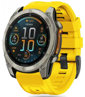 Geltona apyrankė Garmin Fenix 5 / 6 / 6 Pro / 7 / 8 (47mm) / E laikrodžiui "Tech-Protect Silicone"