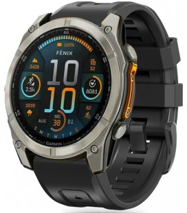 Juoda apyrankė Garmin Fenix 5 / 6 / 6 Pro / 7 / 8 / 8 Pro (47 mm) / E laikrodžiui "Tech-Protect Silicone"