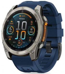 Mėlyna apyrankė Garmin Fenix 5X / 5X PLUS / 6X / 6X PRO / 7X / 8 (51 mm) laikrodžiui "Tech-Protect Silicone"