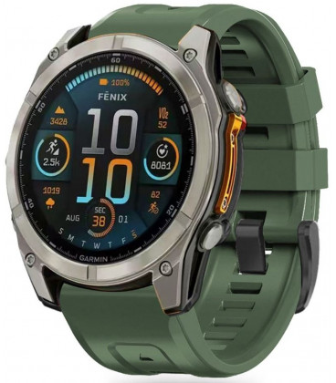 Žalia apyrankė Garmin Fenix 5X / 5X Plus / 6X / 6X Pro / 7X / 8 / 8 Pro (51 mm) laikrodžiui "Tech-Protect Silicone"
