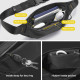 Juodas universalus krepšys per juosmenį "Spigen KD411 Waistbag Klasden"