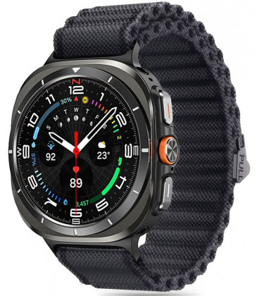 Juoda apyrankė Samsung Galaxy Watch Ultra 2024 / 2025 (47mm) laikrodžiui "Tech-Protect Weave Pro"