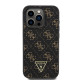 Juodas dėklas Apple iPhone 16 Pro Max telefonui "Guess PU Leather 4G Triangle Metal Logo Case"