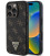 Juodas dėklas Apple iPhone 16 Pro telefonui "Guess PU Leather 4G Triangle Metal Logo Case"