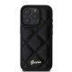 Juodas dėklas Apple iPhone 16 Pro telefonui "Guess PU Leather Quilted Case"