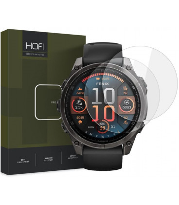 Apsauginis grūdintas stiklas Garmin Fenix 8 / 8 Pro (47 mm) laikrodžiui "HOFI Glass Pro+ 2-Pack"