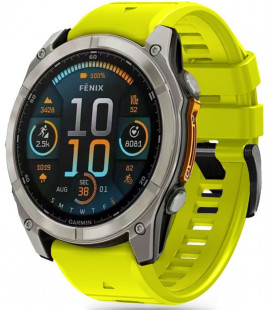 Žalia (Lime) apyrankė Garmin Fenix 5X / 5X Plus / 6X / 6X Pro / 7X / 8 (51 mm) laikrodžiui "Tech-Protect Silicone Line"