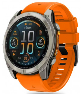 Oranžinė apyrankė Garmin Fenix 5X / 5X Plus / 6X / 6X Pro / 7X / 8 (51 mm) laikrodžiui "Tech-Protect Silicone Line"