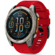 Raudona apyrankė Garmin Fenix 5X / 5X Plus / 6X / 6X Pro / 7X / 8 / 8 Pro (51 mm) laikrodžiui "Tech-Protect Silicone Line"