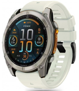 (Titanium) apyrankė Garmin Fenix 5 / 6 / 6 Pro / 7 / 8 (47 mm) / E laikrodžiui "Tech-Protect Silicone Line"