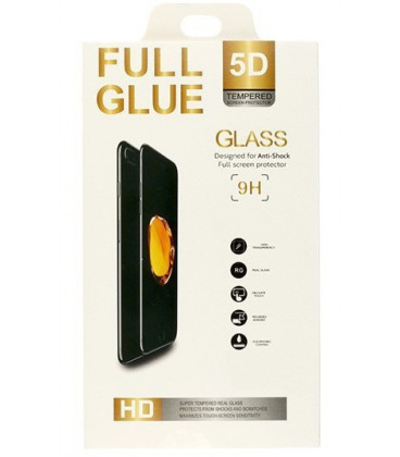 5D juodas apsauginis grūdintas stiklas Apple iPhone 16 telefonui "Full Glue"