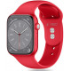 Raudona apyrankė Apple Watch 8 / 9 / 10 / 11 / SE / ULTRA (44 / 45 / 46 / 49 MM) laikrodžiui "Tech-Protect Silicone"