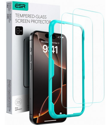 Apsauginis grūdintas stiklas Apple iPhone 16 telefonui "ESR Tempered Glass 2-Pack"