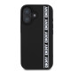 Juodas dėklas Apple iPhone 16 telefonui "DKNY 3D Rubber Repeat Logo Line Case"