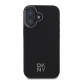 Juodas dėklas Apple iPhone 16 telefonui "DKNY PU Leather Stack Logo Magsafe Case"