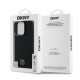 Juodas dėklas Apple iPhone 16 Pro telefonui "DKNY PU Leather Stack Logo Magsafe Case"