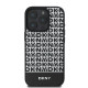 Juodas dėklas Apple iPhone 16 Pro telefonui "DKNY PU Leather Repeat Pattern Bottom Stripe MagSafe Case"