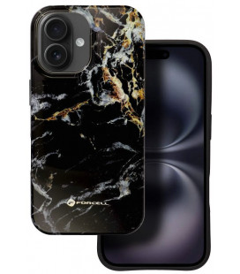 Juodas (Marble) dėklas Apple iPhone 16 telefonui "Forcell F-Protect Mirage"