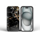 Juodas (Marble) dėklas Apple iPhone 16 telefonui "Forcell F-Protect Mirage"