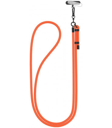 Oranžinis dirželis telefonui "Tech-Protect C1S Rope Crossbody Strap"