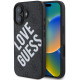 Juodas dėklas Apple iPhone 16 telefonui "Guess PU Leather 4G Big Love Logo MagSafe Case"