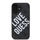 Juodas dėklas Apple iPhone 16 telefonui "Guess PU Leather 4G Big Love Logo MagSafe Case"