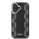 Juodas dėklas Apple iPhone 16 telefonui "DKNY PU Leather Checkered Pattern Magsafe Case"