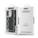 Juodas dėklas Apple iPhone 16 Pro telefonui "DKNY PU Leather Checkered Pattern Magsafe Case"