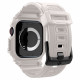 Smėlio spalvos dėklas - apyrankė Apple Watch 10 / 11 (46mm) laikrodžiui "Spigen Rugged Armor PRO"