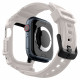 Smėlio spalvos dėklas - apyrankė Apple Watch 10 (46mm) laikrodžiui "Spigen Rugged Armor PRO"