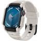 Smėlio spalvos dėklas - apyrankė Apple Watch 10 / 11 (46mm) laikrodžiui "Spigen Rugged Armor PRO"