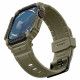 Khaki spalvos dėklas - apyrankė Apple Watch 10 / 11 (46mm) laikrodžiui "Spigen Rugged Armor PRO"