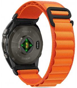 Oranžinė apyrankė Garmin Fenix 5X / 5X Plus / 6X / 6X Pro / 7X / 8 / 8 Pro (51 mm) laikrodžiui "Tech-Protect Nylon Pro"