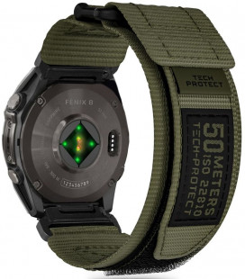 Žalia (Military) apyrankė Garmin Fenix 5X / 5X Plus / 6X / 6X Pro / 7X / 8 / 8 Pro (51 mm) laikrodžiui "Tech-Protect Scout Pro"