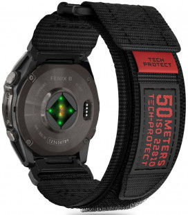 Juoda apyrankė Garmin Fenix 3 / 5X / 3HR / 5X PLUS / 6X / 6X PRO / 7X laikrodžiui "Tech-Protect Scout Pro"