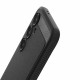 Matinis juodas dėklas Samsung Galaxy S24 FE telefonui "Spigen Rugged Armor"